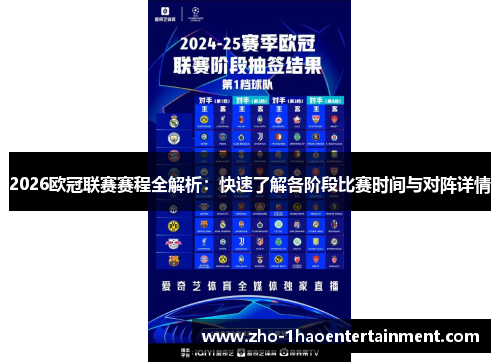 2026欧冠联赛赛程全解析：快速了解各阶段比赛时间与对阵详情