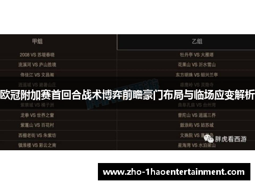 欧冠附加赛首回合战术博弈前瞻豪门布局与临场应变解析 欧冠附加赛首回合战术博弈前瞻豪门布局与临场应变解析